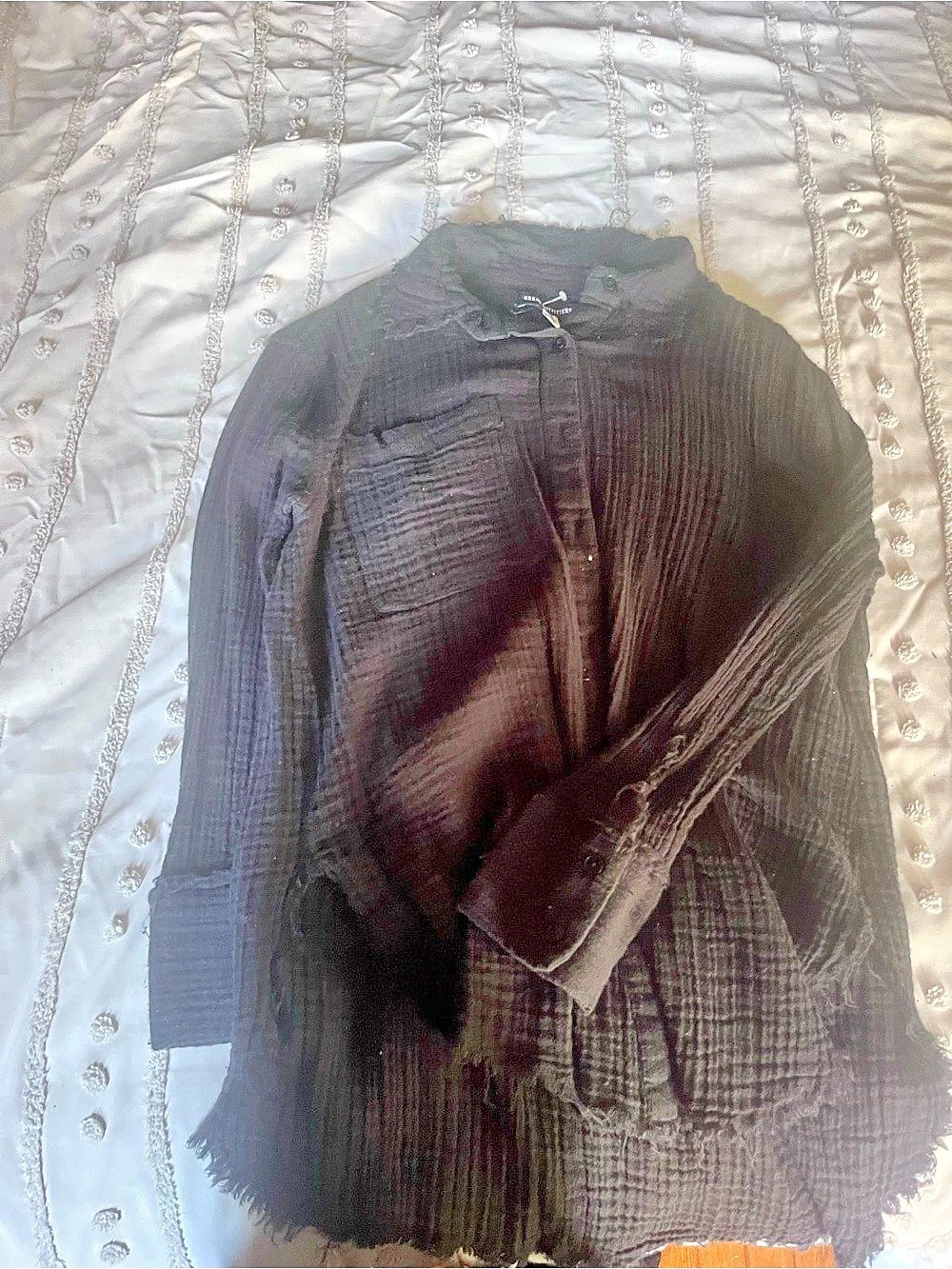 Urban Outfitters Black Button-Down Shirt